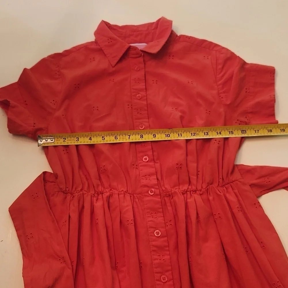 Kate Spade Orange Eyelet Tie Waist Short Dress small